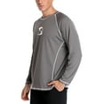 thumbnail image 4 of BeautyIn T-Shirt à Manches Longues pour Hommes Protection UV Séchage Rapide Tee de Natation Course Entraînement, 4 of 6
