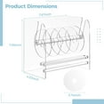 thumbnail image 7 of Clear Label Roll Holder, Transparent Acrylic Tape Dispenser, Adjustable Desktop Sticker Roll Holder for Office And Home, Adjustable Sticker Roll Holder with 5 Removable Divider Disks, 7 of 7