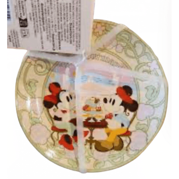 Disney Parks Epcot France Mickey & Minnie Café Gourmand Plate Set 4 New With Tag