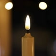 thumbnail image 2 of New 3D Flame Technology Window Candles, Ivory 10 inch LED Flameless Flickering Battery Candles with Remote/Timer Function(Warm White Light) - Set of 10, 2 of 7