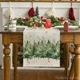 thumbnail image 6 of mubwai Xmas Trees Snowflakes Gifts Christmas Table Runner, Seasonal Kitchen Dining Table Decoration for Outdoor Home Party 13x72 Inch, 6 of 6