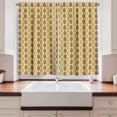 thumbnail image 2 of Ambesonne Vintage Kitchen Curtains, Oval Shapes Retro Colors, 55"x45", Eggshell Mustard, 2 of 3