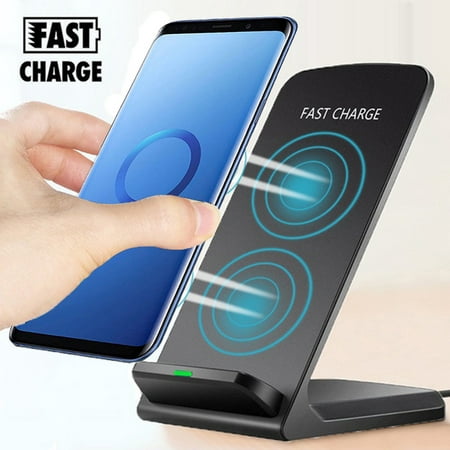 HALLOLURE 10W Qi Wireless Fast Charger Charging Dock Stand Pad Desk Holder For iPhone XS Max/XS/XR/X/8 Plus/8;For Samsung Galaxy Note 9/8 S10 S10 Plus/s10 S9 Plus/S9 S8 Plus/S8