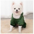 thumbnail image 5 of Pijama de perro de peluche con diseño de dinosaurio, abrigo para perro, sudadera con capucha para cachorro, disfraz de fiesta para perro y gato, cosplay de animales, ropa para perro, verde M, 5 of 5