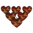 thumbnail image 1 of IBA Indianbeautifulart Boutons Gravés Rouges 10 Pcs Meubles Boutons en Bois Festonné Tiroir Rustique, 1 of 3