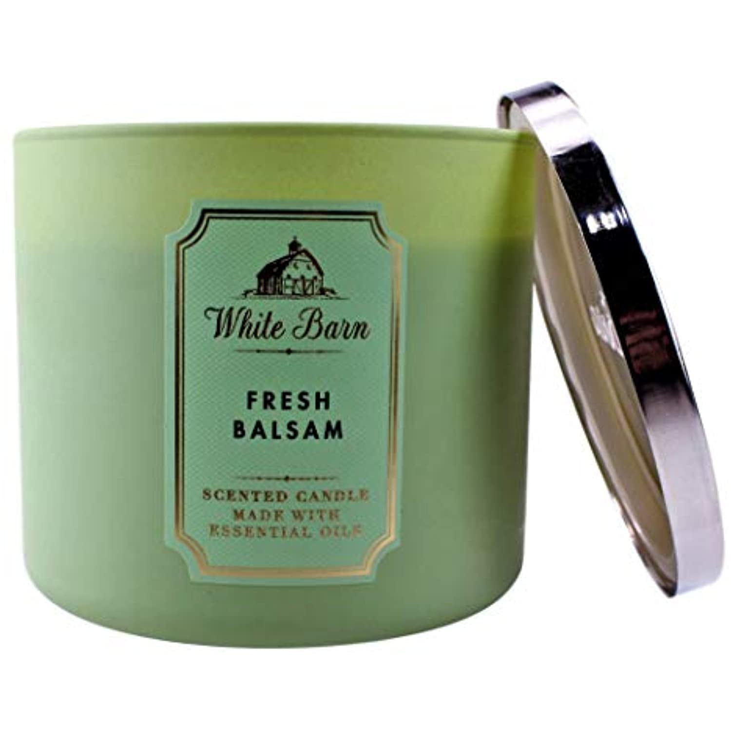 White Barn Bath and Body Works Fresh Balsam 3 Wick Scented Candle 14.5