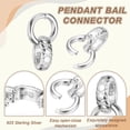 thumbnail image 3 of Uxcell 13.5mm Anillas para Hacer Joyería, Conector de Colgante de Plata de Ley 925, Broche Deslizante para Accesorios de Collar y Pulsera DIY, Tono de Oro Blanco (Broches de Doble Anilla), 3 of 7