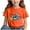Orange, variant on Kids T-Shirts Easter Letter Print Short Sleeve Tee Toddler Boys Girls Outfits Summer Casual Tops Black Size 5 Years