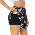 thumbnail image 2 of Haiem Hand Drawn Snake Women's 2 in 1 Running Shorts - Lightweight Athletic Workout Gym Yoga Breathable Sports Shorts Liner with Phone Pockets-X-Large, 2 of 9