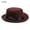 coffee, variant on Women Men Vintage Wide Brim Dress Dance Party Woolen Stage Performance Fedora Hat Panama Cowboy Hat Jazz Cap BLACK