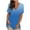 A1 Light Blue, variant on Womens Summer Tops Floral V Neck T Shirts Short Sleeve Tshirt Casual Side Split Tunic Tops