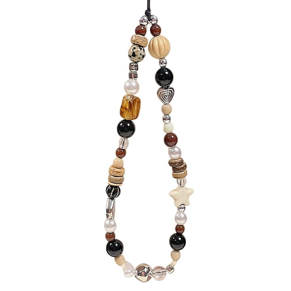 Beaded Camera Wrist Strap Cute Digital Camera Charm Lanyard Phone Charms Strap Beaded Camera Chain for Phone Bag Keychain
