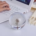 thumbnail image 5 of Dandelion Resin Paperweight, Crystal Ball Decor, K9 Optical Crystal, 3D Inner Laser Engraved, Versatile Office Desk Ornament for Home, Office, 26-27s, 5 of 5