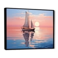 thumbnail image 2 of Designart "Dreaming Along the Coastal Sailboat II" Sailing Boat Floater Framed Canvas Art Print, 2 of 7