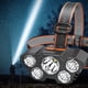 thumbnail image 3 of Monstrate Linterna frontal recargable por USB, resistente al agua, 3 modos, lámpara de cabeza regulable, luz nocturna, pesca, correr, acampar al aire Iluminación y accesorios Monstrate HA074115-01, 3 of 6