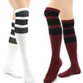 thumbnail image 3 of Teehee Women's Fashion Knee High Socks - 2 Pairs Pack (Original Stripes), 3 of 5
