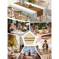 thumbnail image 5 of Sage Green Farmhouse Table Cloth, Green Brown Striped Waterproof Tablecloth for Rectangle Tables, Reusable Washable Fabric Table Cover for Restaurant Kitchen Dining Tables 54"x108", 5 of 6