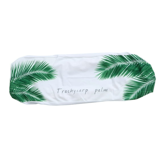 EeaseMX Funda protectora de tela elástica con estampado para aire acondicionado de pared, a prueba de polvo, para decoración del hogar (con estampado de hojas de plátano, tamaño general: 85 cm)