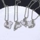 thumbnail image 3 of Juego de 4 collares de la amistad Yuxing rompecabezas en forma de corazón, 3 of 4
