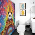 thumbnail image 3 of Funny Cute Panda Shower Curtain Modern Home Bathroom Bathtub Decor Waterproof Fabric with 12PCS Hooks, 3 of 5