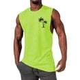 thumbnail image 2 of camisola sin mangas casual de moda de verano para hombre verde fluorescente / xl, 2 of 5