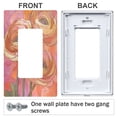 thumbnail image 3 of Yayeee Rocker Switch Wall Plate 3-Gang 6.5"x4.6" Home Decorative Outlet Cover, Abstract Pink Flowers, 3 of 6