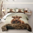thumbnail image 2 of jejeloiu Farm Animal Cow Quilt King Kids,Rustic Farmhouse Lodge King Coverlet Set,3 Pieces, 2 of 7