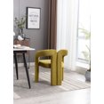 thumbnail image 6 of Modern Velvet Dining Chair Set of 2, Funky Barrel Accent Chairs, Upholstered Armchair Comfy Side Chair for Kitchen Living Room Dining Room, Olive, 6 of 9