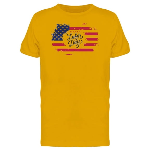 Happy Labor Day Grunge Flag Tee Men's -Image by Shutterstock