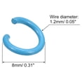 thumbnail image 2 of Unique Bargains Open Jump Rings, 8mm Colorful O-ring Connectors for DIY Crafts Jewelry Making, Carbon Steel, Navy Blue, 100Pack, 2 of 5