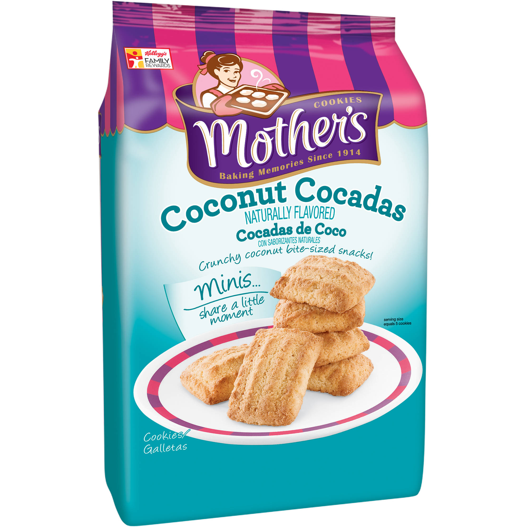 Mother's Coconut Cocadas Snack Cookies 12 oz tray