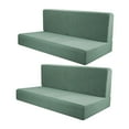 thumbnail image 5 of AMLESO 4Pcs Camper Cushion Covers RV Seat Covers Comfort Breathable Bench Covers RV Stretch Sofa Seat Slipcovers Furniture Protector Green, 5 of 10
