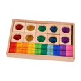 thumbnail image 2 of BELOVING Acrylic Cubes Blocks Set Clear Rainbow Acrylic Gemstone Cubes for Double Shapes, 2 of 10