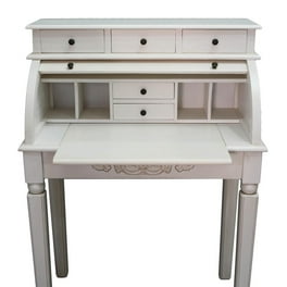 International Caravan Small Carved Secretary Desk with Fold Out Front International Caravan Small Carved Secretary Desk with Fold Out Front
