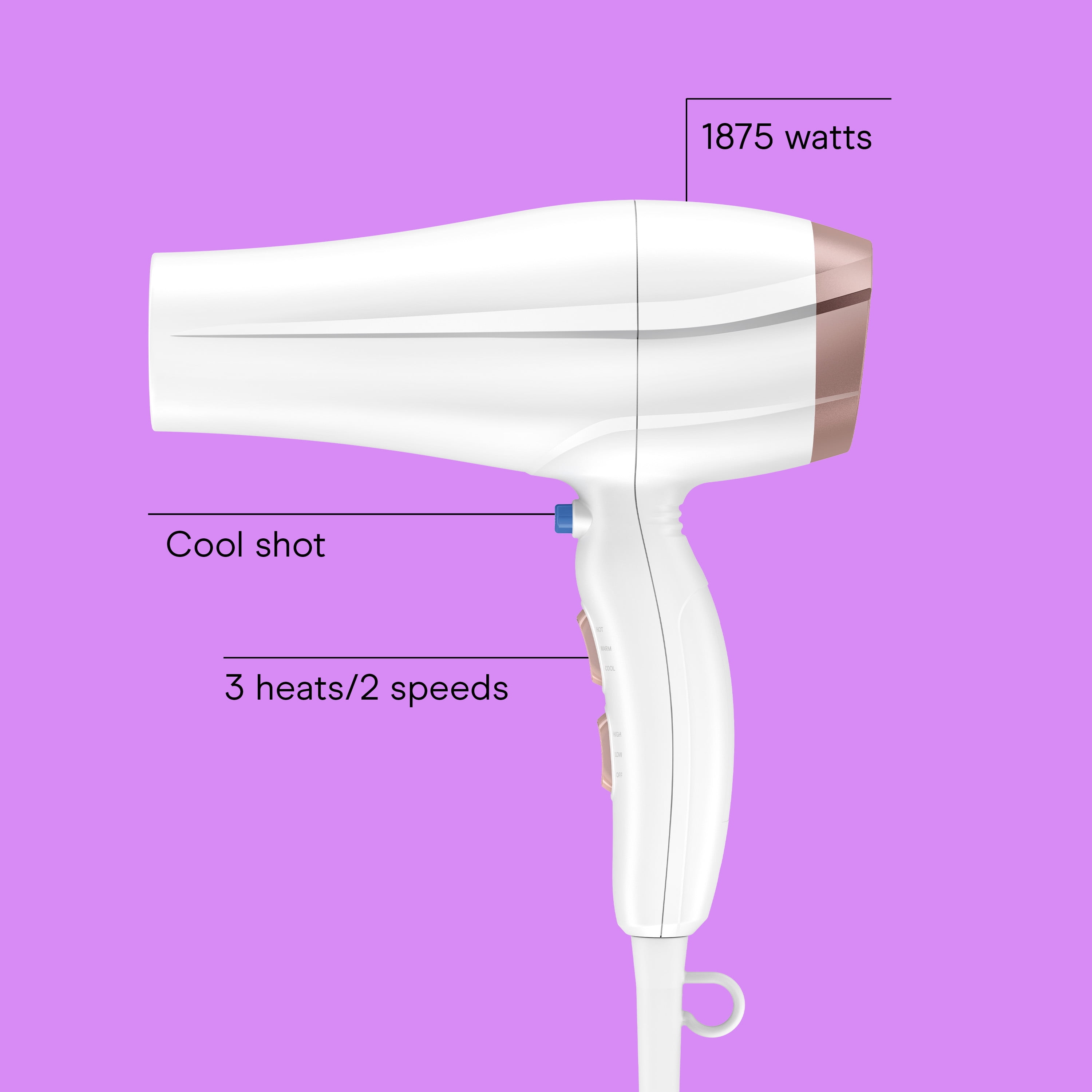 Conair Double Ceramic Technology Hair Dryer, Includes Concentrator