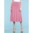 thumbnail image 2 of Made by Johnny Women's Lightweight Fold Over Flared Midi Skirt XXL PINK, 2 of 6