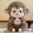 Coffee, variant on Brown 8.7 Inch Brown Simulation Monkey Plush Toy With Peach Soft Stuffed Animal Cute Doll For Kids Soothing Sleep