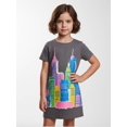 thumbnail image 3 of Girls Fashion Casual Dress Comfort-Fit Short Sleeve Everyday Dress Comfortable Everyday Wear for Young Girls Age 5-13 Activewear, 3 of 6