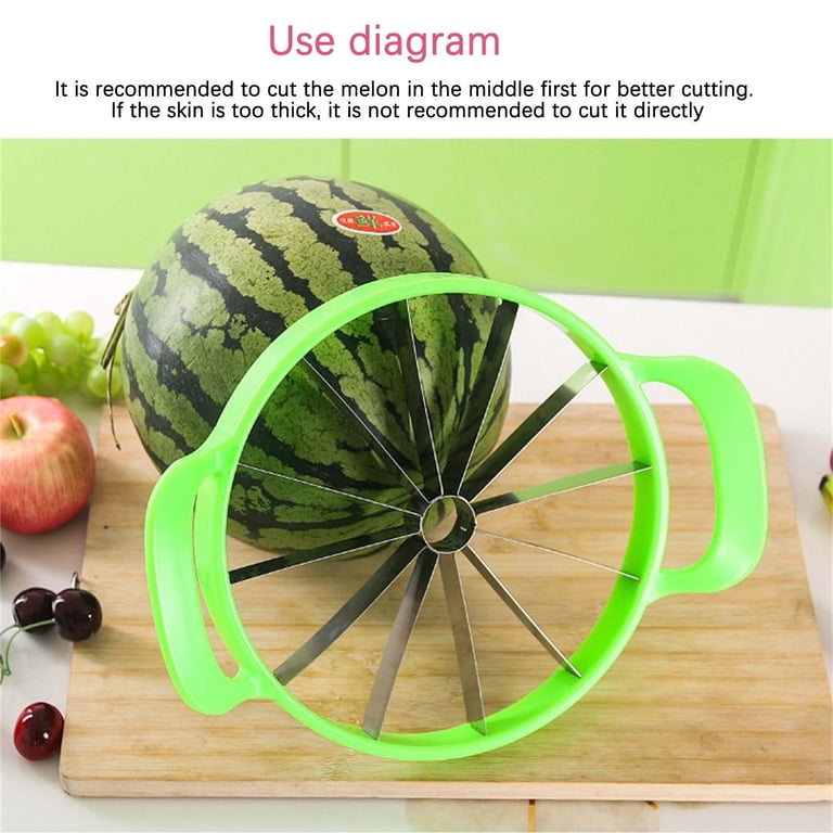 3-in-1 Watermelon Fork Slicer Cutter, Stainless Steel Watermelon Popsicle Cutter Watermelon Cutter Slicer Tool Fruit Cutter Home Picnic Camping
