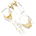 thumbnail image 3 of GOOHOCHY 1 juego de joyas para danza del vientre: joyas de rendimiento para mujer: tobilleras, collares, pulseras y pendientes con cadena para la cabeza., 3 of 7