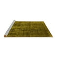 thumbnail image 2 of Ahgly Company Machine Washable Indoor Round Oriental Yellow Industrial Area Rugs, 3' Round, 2 of 4