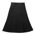 thumbnail image 2 of ClodeEU Women's Elastic High Waist Flare Work Midi Knee Length Stretchy Skirt,Elegant Flared Skirt for Office Black,Womens Plus XXL, 2 of 6
