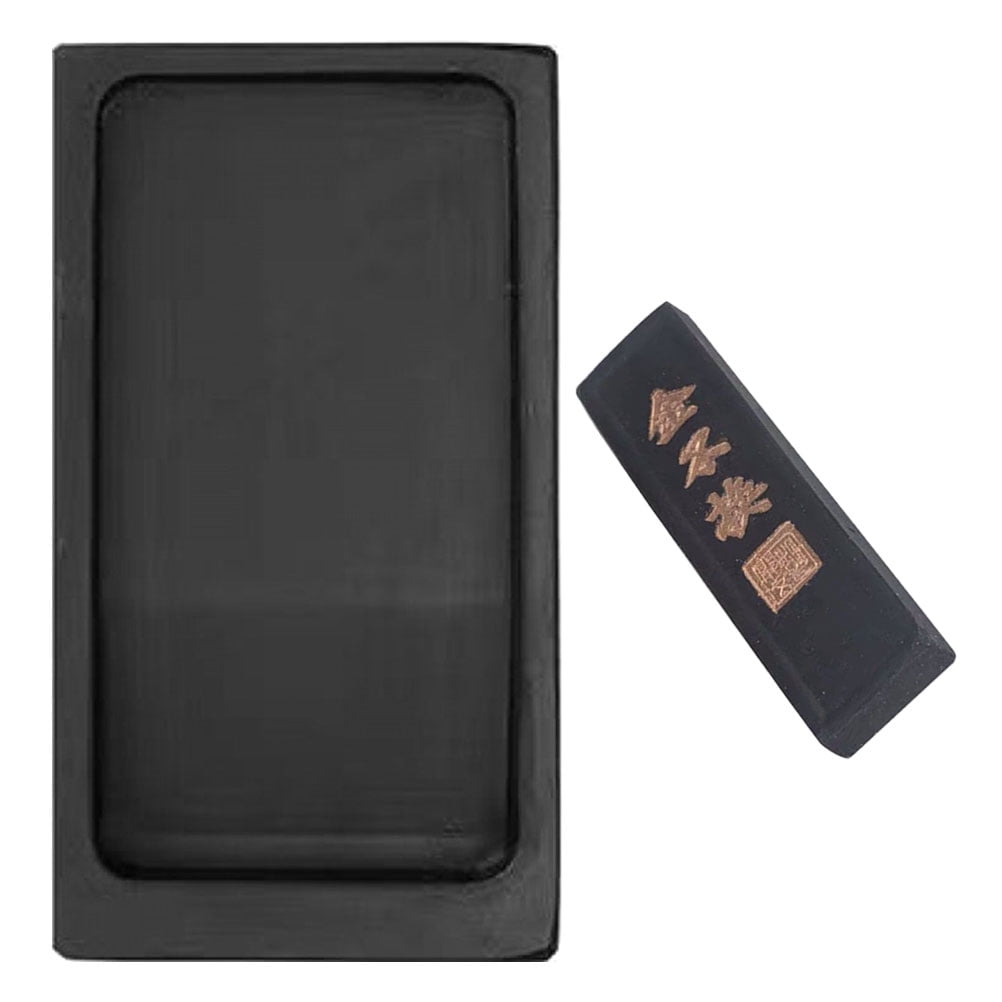 LEORX Permanent Inkstone for Writing Chinese Calligraphy Inkstone Rough Stone Student