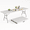 White, variant on OROFULL 4 FT Folding Table, Heavy Duty HDPE Plastic Portable Foldable Table with Safety Lock & Carry Handle for Indoor Outdoor Party Camping Picnic Dining, White