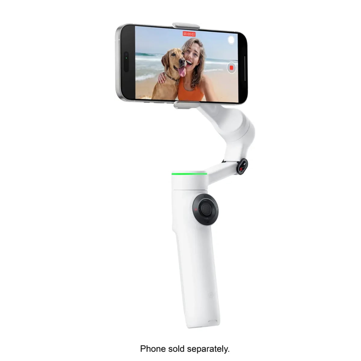 Insta360 Flow 2 Pro 3-Axis AI-Powered Smartphone Gimbal Stabilizer AI Tracker Bundle, Summit White