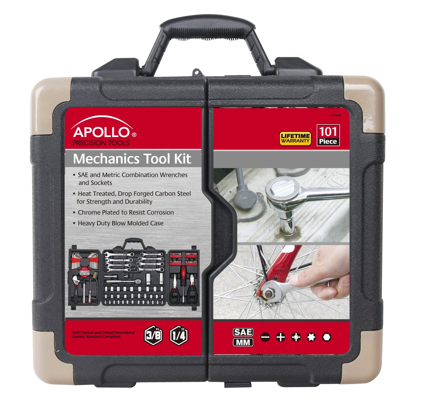 Apollo Tools DT0006 101-Piece Mechanics Tool Set