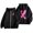 Black, variant on 2024 Fashion Women's Autumn And Winter Cancer Day Ribbon Feather Print Zipper Long Sleeve Pocket Drawstring Casual Sports Hooded Sweatshirt Hooded Women Pullover Clothe Top Sweatshirt Hoodies Sleep