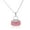 Pink, variant on Stainless Steel Silver-Tone Multicolor Simulated Gemstone Purse Pendant, 19"
