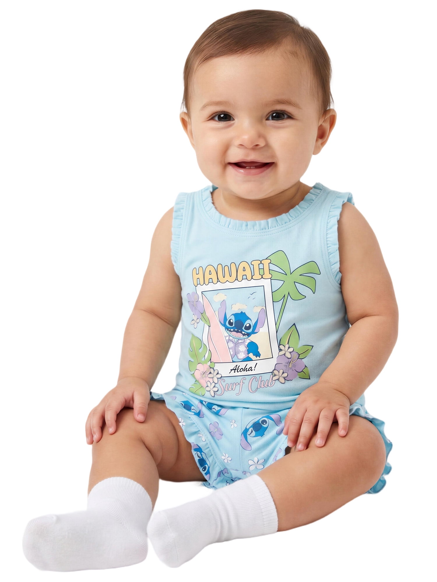 Stitch Baby Girl Short Set, Sizes 0-9 Months