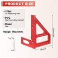 thumbnail image 2 of Uxcell 3D Multi-Angle Measuring Ruler 45/90 Degree Metric Aluminum Alloy Woodworking Square Protractor Miter Triangle Ruler with Screws and Hex Spanner for Engineer Carpenter, Red, 2 of 7